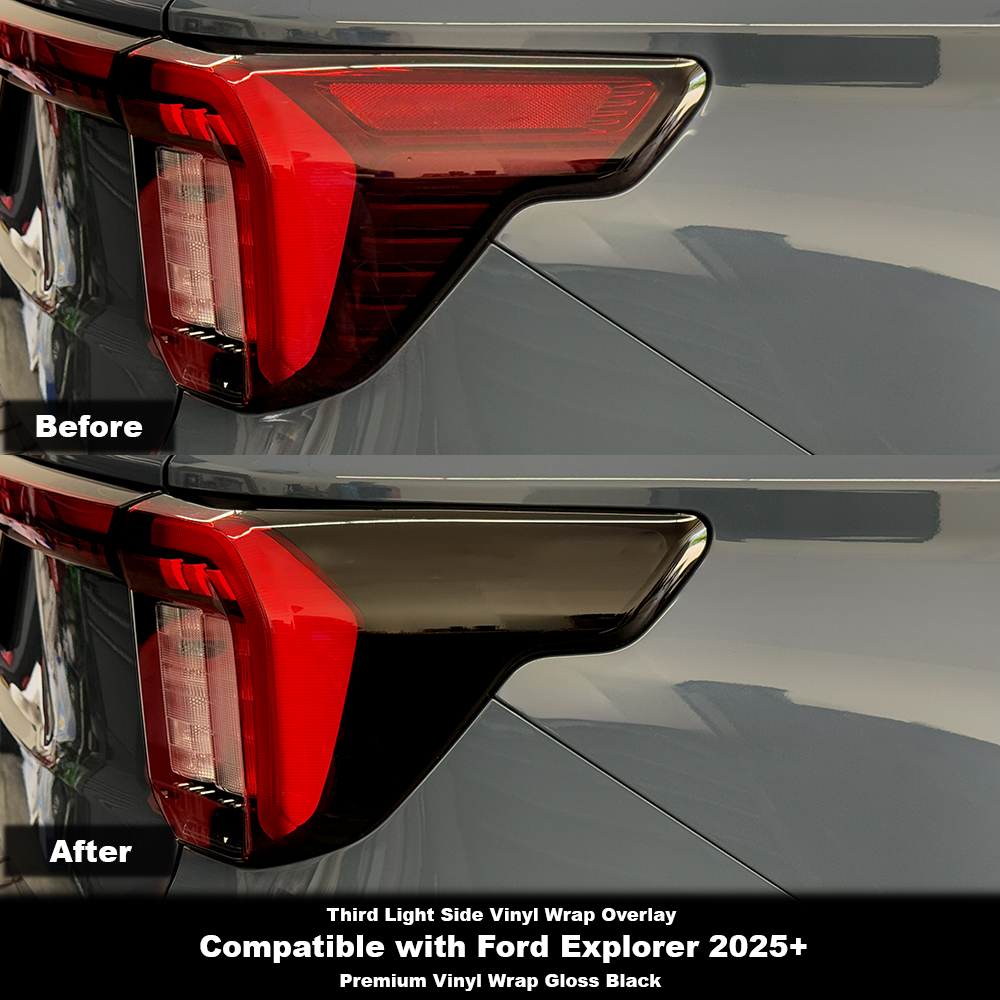 Crux Moto Tail Light Side Pillar Vinyl Wrap Overlay | Precision fit compatible with Ford Explorer 2025 +