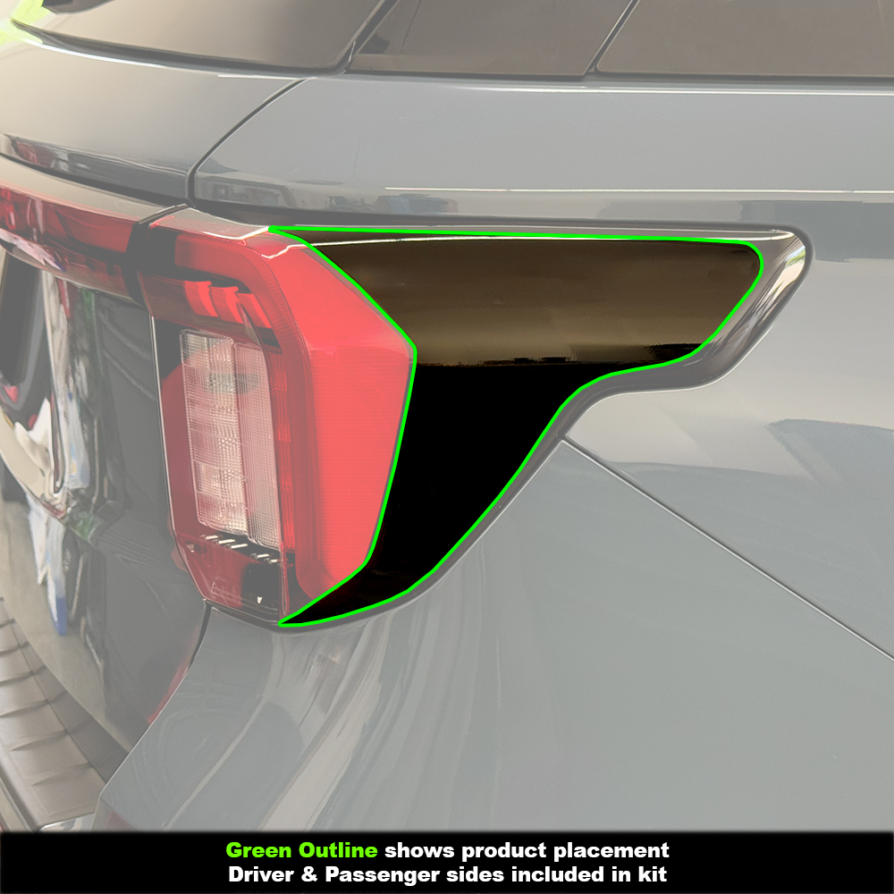 Crux Moto Tail Light Side Pillar Vinyl Wrap Overlay | Precision fit compatible with Ford Explorer 2025 + - Image 3