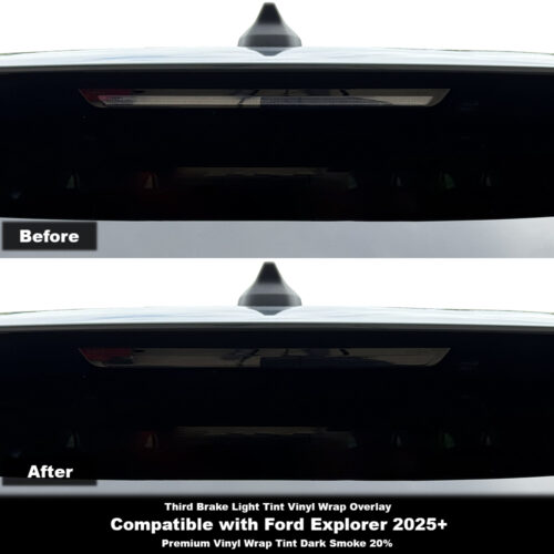 Crux Moto Third Brake Light Tint Vinyl Overlay – Dark Smoke 20% | Precision Fit for Ford Explorer 2025 +