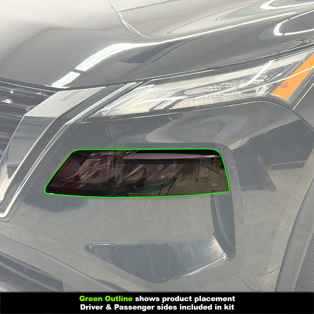 Crux Moto Headlight Tint Vinyl Overlay – Light Smoke 50% | Precision Fit for Nissan Rouge 2021 + - Image 3