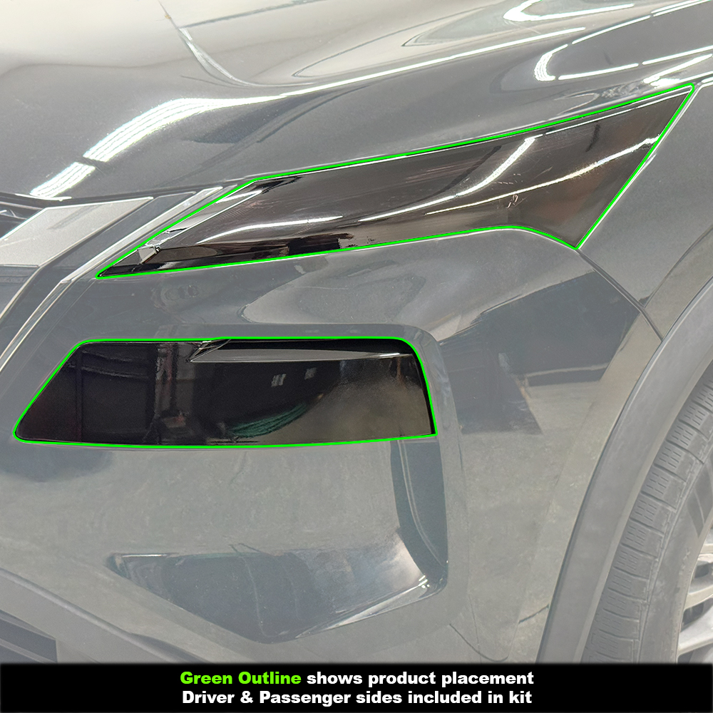 Crux Moto Headlight & DRL Tint Vinyl Overlay – Dark Smoke 20% | Precision Fit for Nissan Rogue 2021 + - Image 3