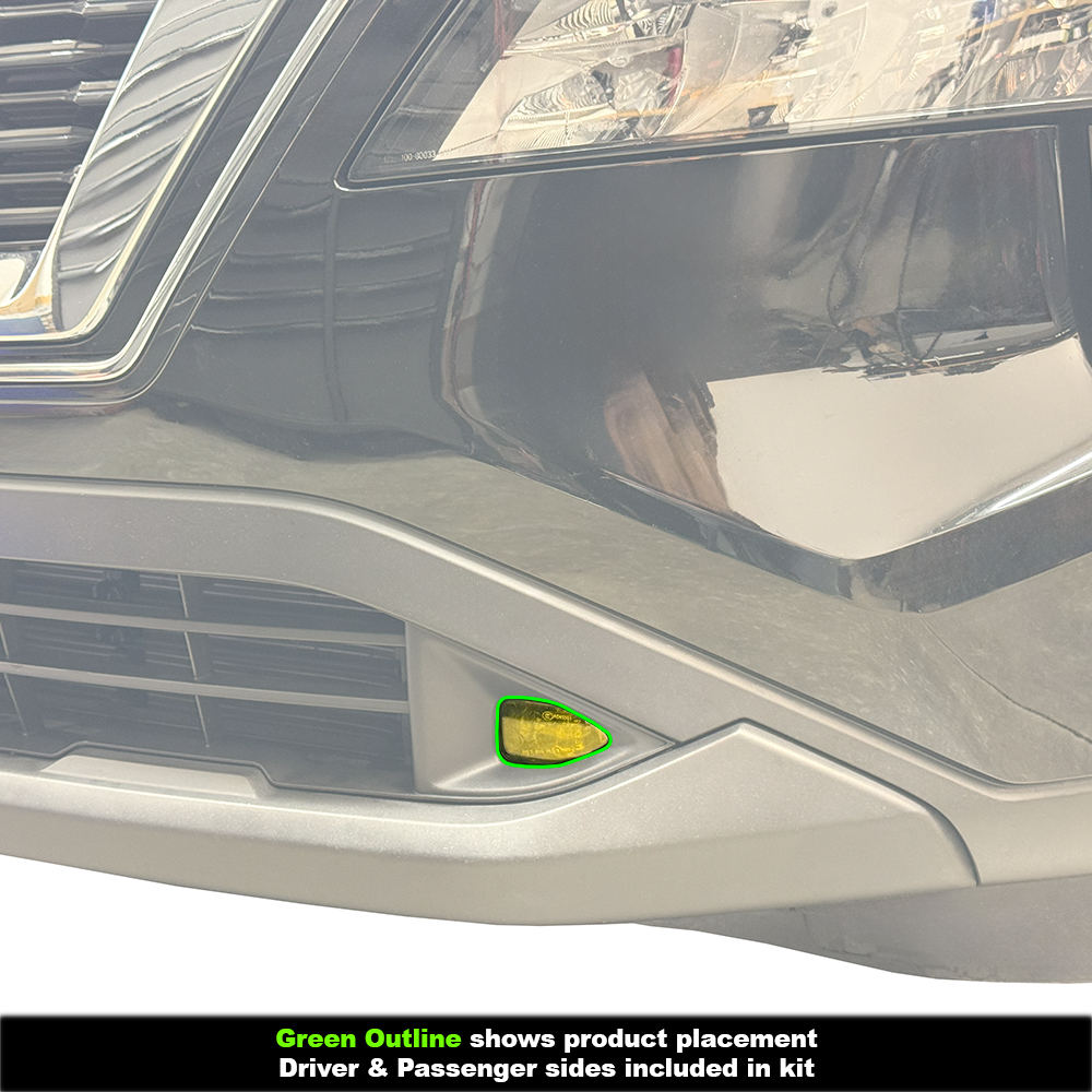 Crux Moto Fog Light Tint Vinyl Overlay – Yellow | Precision Fit for Nissan Rogue 2021 + - Image 3