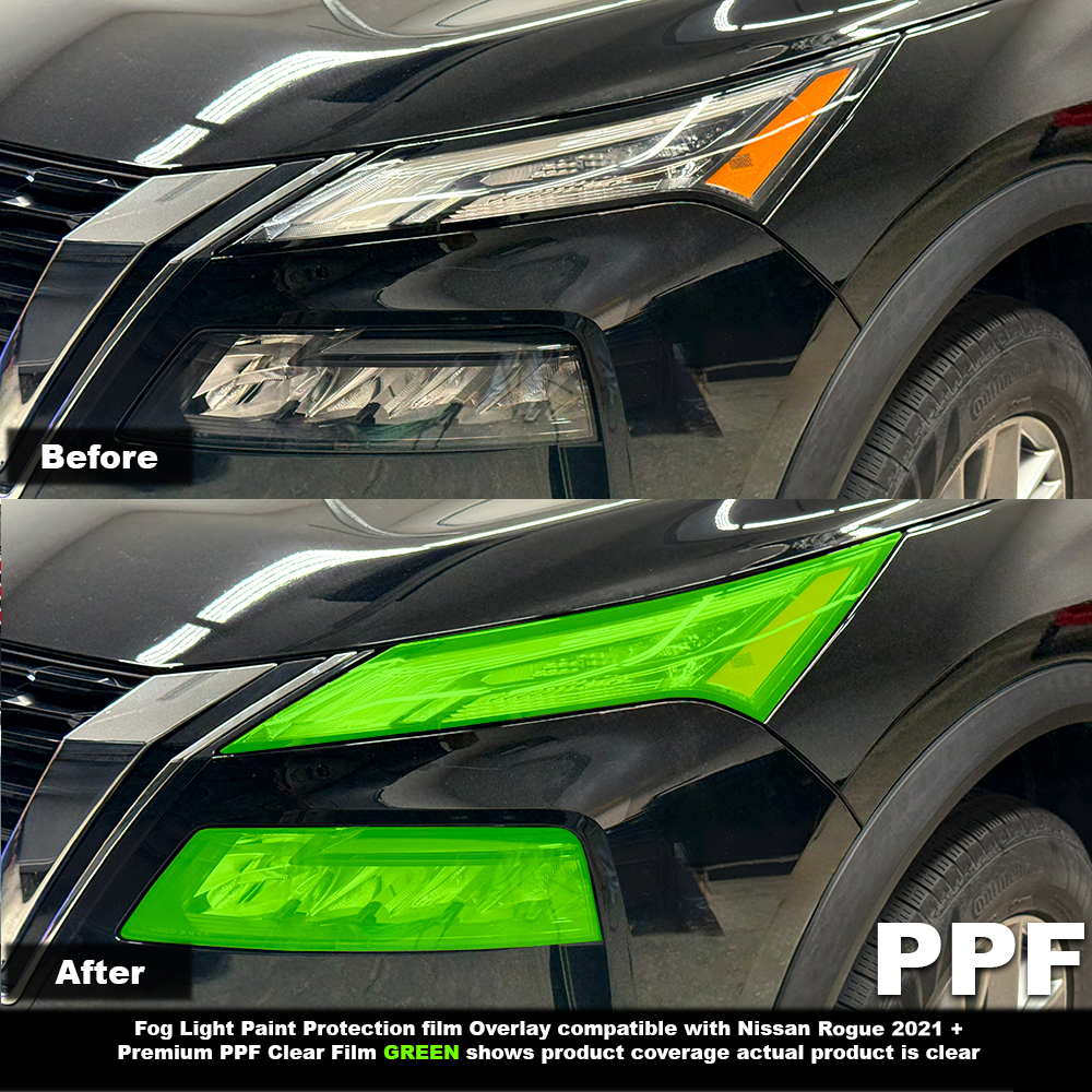 Crux Moto Headlight & DRL PPF Vinyl Overlays – PPF | Precision Fit for Nissan Rogue 2021 +