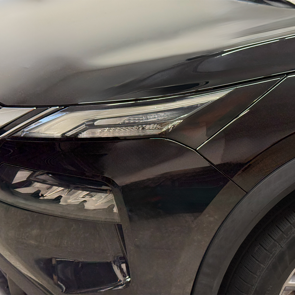 Crux Moto Headlight Side Tint Vinyl Overlay – Dark Smoke 20% | Precision Fit for Nissan Rogue 2021 +