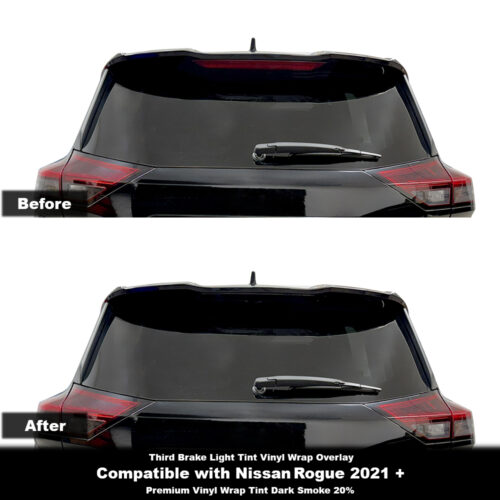 Crux Moto Third Brake Light Tint Vinyl Overlay – Dark Smoke 20% | Precision Fit for Nissan Rogue 2021 +