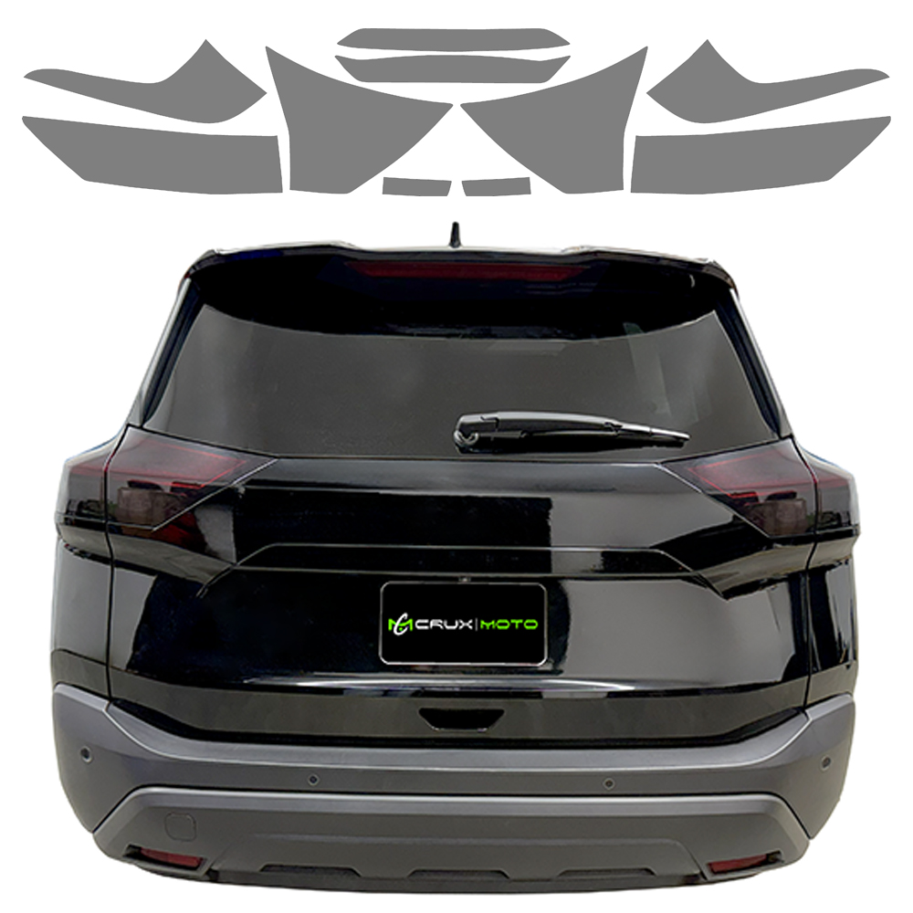 Crux Moto Rear Tint Kit Vinyl Overlays – Light Smoke 50% | Precision Fit for Nissan Rogue 2021 + - Image 4